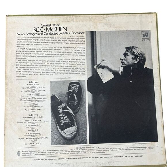 GREATEST HITS OF ROD MCKUEN GREATEST HITS LP VINYL ALBUM FOLK POETRY - Picture 4 of 6
